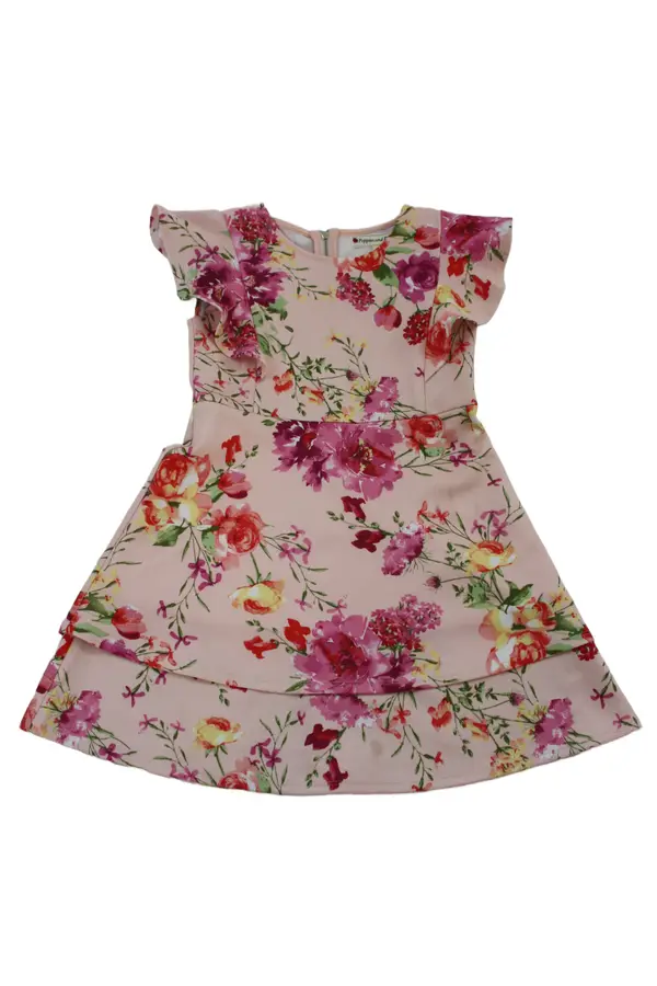 Klänning Poppies and roses storlek 134 second hand